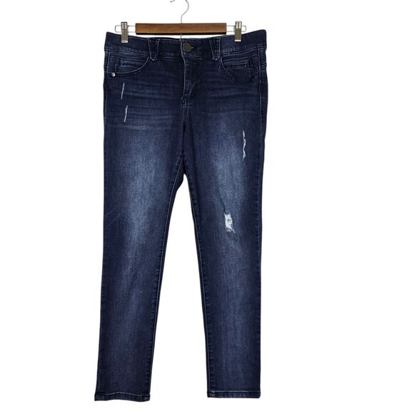 Democracy Ab Solution Jeans Women's Size 10 Distressed Denim Blue Jeans - Picture 1 of 9